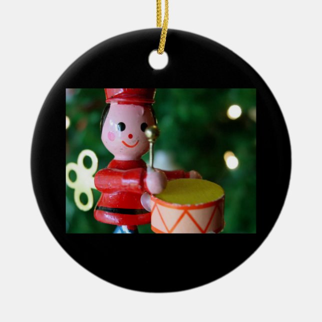 Ornement Rond En Céramique Ornament-Drummer Boy (Devant)