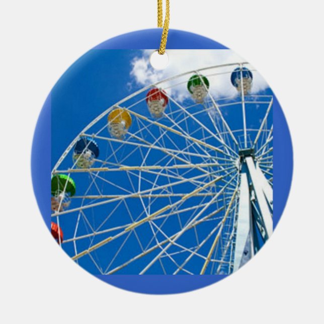 ORNEMENT ROND EN CÉRAMIQUE ORNAMNEMENT DE ROUE FERRIS (Devant)
