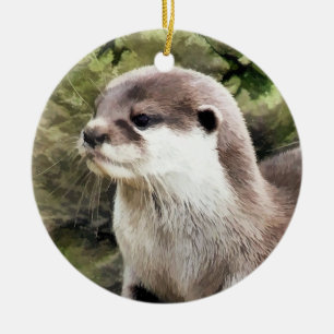 ORNEMENT ROND EN CÉRAMIQUE OTTERS