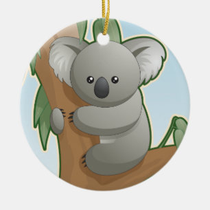 Ornement Rond En Céramique Ours de koala mignon