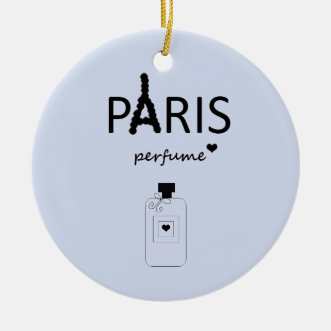 Ornement Rond En Céramique Parfum Paris Designer (Devant)