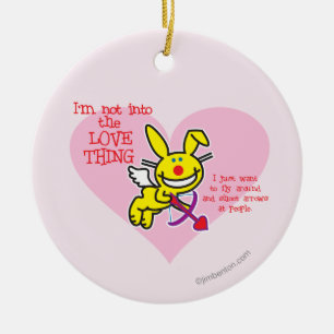 Ornement Rond En Céramique Pas dans la chose d'amour
