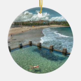 Ornement Rond En Céramique Pas un soin dans le monde Coogee, Australie