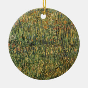 Ornement Rond En Céramique Pâturage en fleurs par Vincent van Gogh, Art vinta