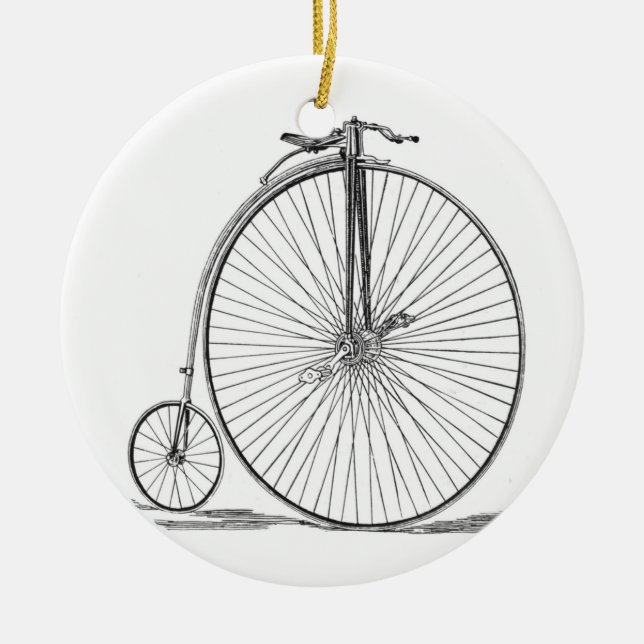 Ornement Rond En Céramique Pennyfarthing (Devant)