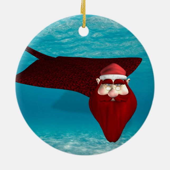 Ornement Rond En Céramique Père Noël Manta (Dos)