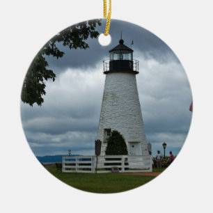 Ornement Rond En Céramique Phare de point d'accord