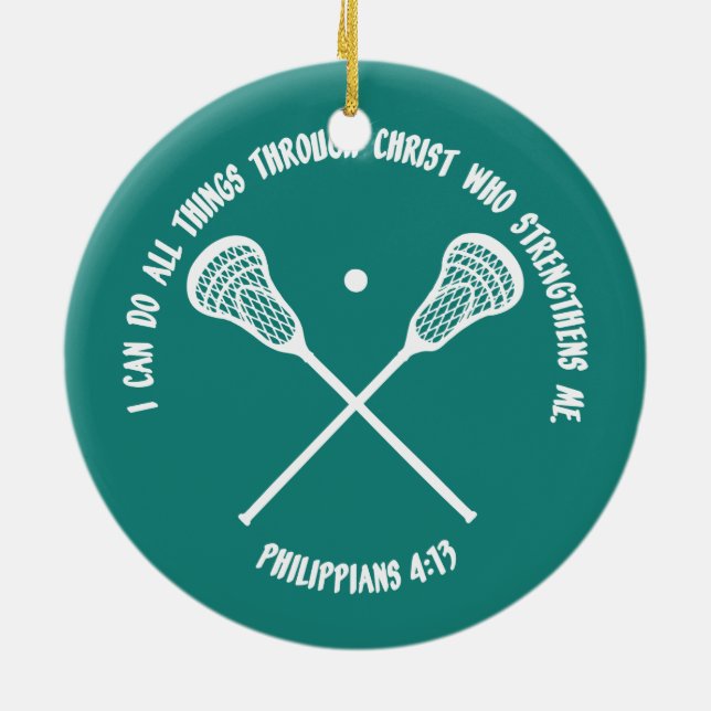 ORNEMENT ROND EN CÉRAMIQUE PHILIPPIENS 413 - LACROSSE (Dos)