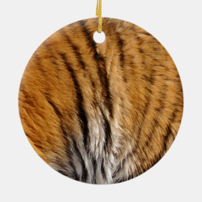 Ornement Rond En Céramique Photo Tiger Stripes Big Cat Wildlife (Dos)