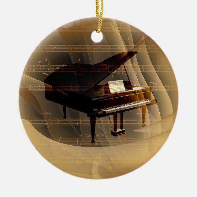 Ornement Rond En Céramique piano (Devant)