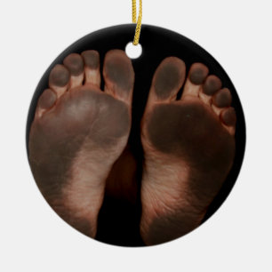 ORNEMENT ROND EN CÉRAMIQUE PIEDS SABLES