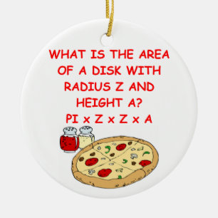 Ornement Rond En Céramique PIZZA et maths