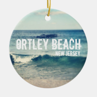 Ornement Rond En Céramique Plage d'Ortley - 2013 - récupération au rivage du