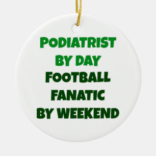 Ornement Rond En Céramique Podiatre par Day Football Fanatic par Weight