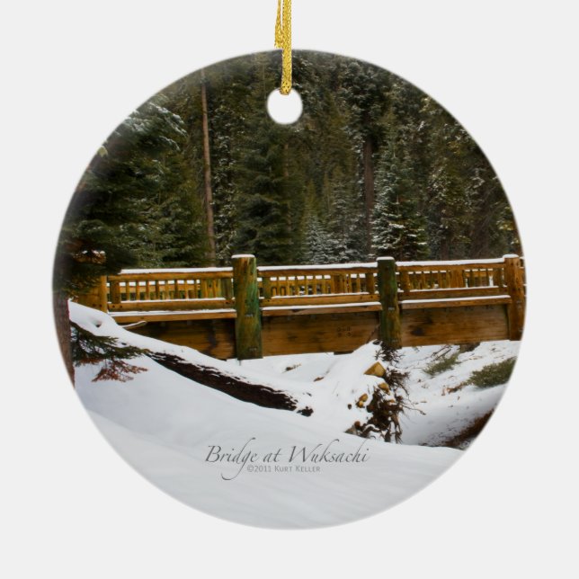 Ornement Rond En Céramique Pont à Wuksachi (Dos)