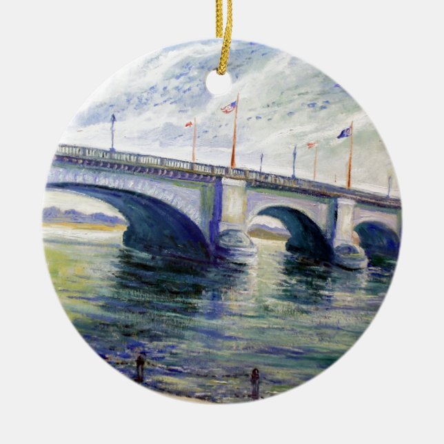 Ornement Rond En Céramique Pont de Londres par Alfred Zwiebel (Devant)