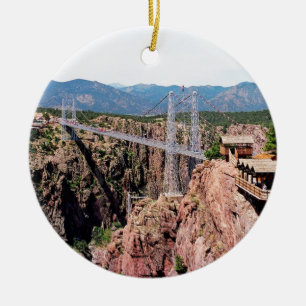 Ornement Rond En Céramique Pont royal de gorge, le plus haut aux Etats-Unis