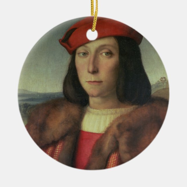 Ornement Rond En Céramique Portrait de della Rovere, duc de Francesco (Devant)