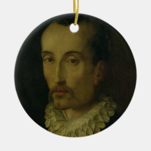 Ornement Rond En Céramique Portrait de Torquato Tasso, 1585-90 (huile sur le