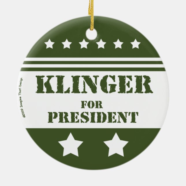 Ornement Rond En Céramique Pour le président Klinger (Dos)