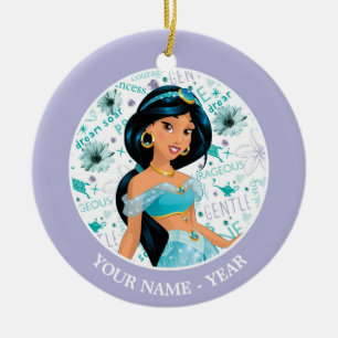 Ornement Rond En Céramique Princess Jasmine  Jasmine Ajouter Votre Nom