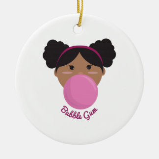 Ornement Rond En Céramique Princesse de bubble-gum
