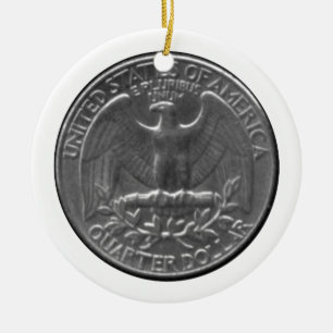 Ornement Rond En Céramique Quart d'Eagle d'Américain