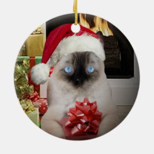 Ornement Rond En Céramique Ragdoll Christmas Ornament