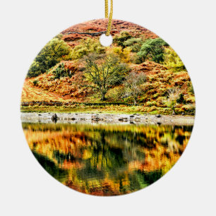 ORNEMENT ROND EN CÉRAMIQUE RÉFLEXIONS DU LAC