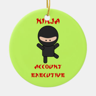 Ornement Rond En Céramique Responsable de budget de Ninja