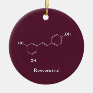Ornement Rond En Céramique Resveratrol Vin Molecule Chimie Science