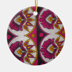 Ornement Rond En Céramique Retro Hakuna Matata Apparel designer cadeau Mercha
