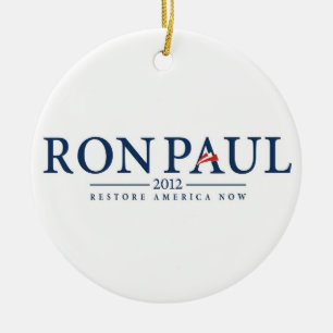 Ornement Rond En Céramique ron paul 2012 usa président élection logo politiqu