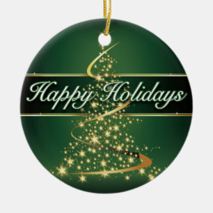 Ornement Rond En Céramique Rougeoyer allume bonnes fêtes l'ornement