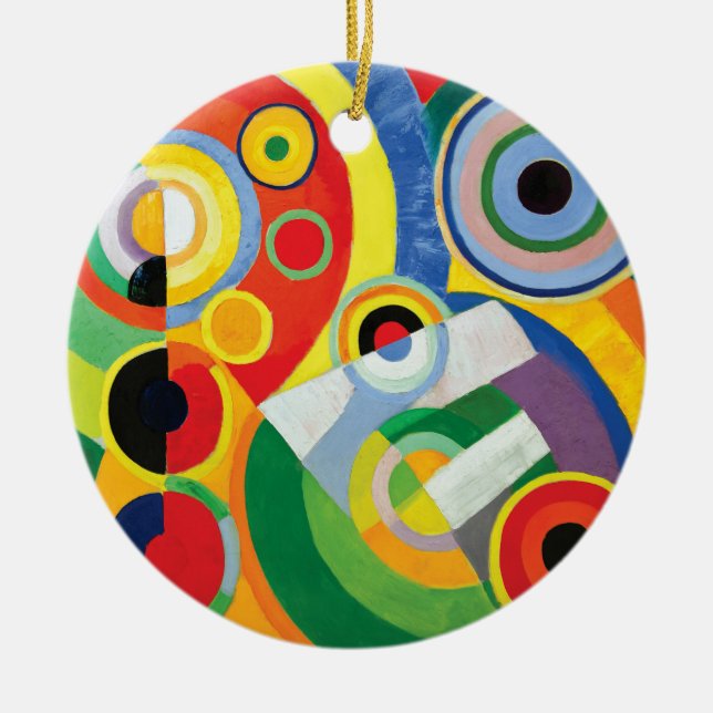 Ornement Rond En Céramique Rythme Joie de Vivre par Robert Delaunay (Devant)