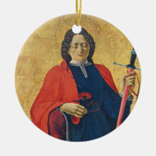 Ornement Rond En Céramique Saint Florian, Italien, C. 1473-74