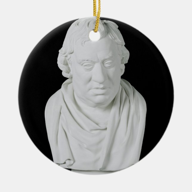 Ornement Rond En Céramique Samuel Johnson (1709-84) 1777 (plâtre) (Devant)