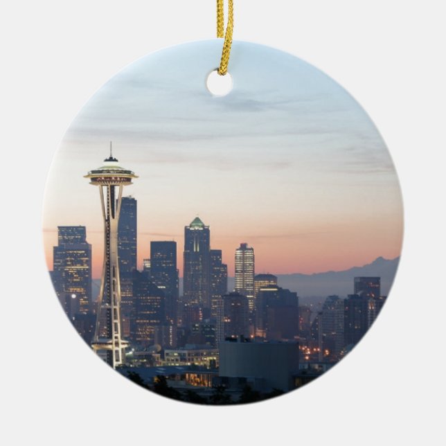 Ornement Rond En Céramique Seattle (Devant)