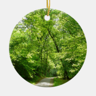 Ornement Rond En Céramique Sentier du moulin à grains I