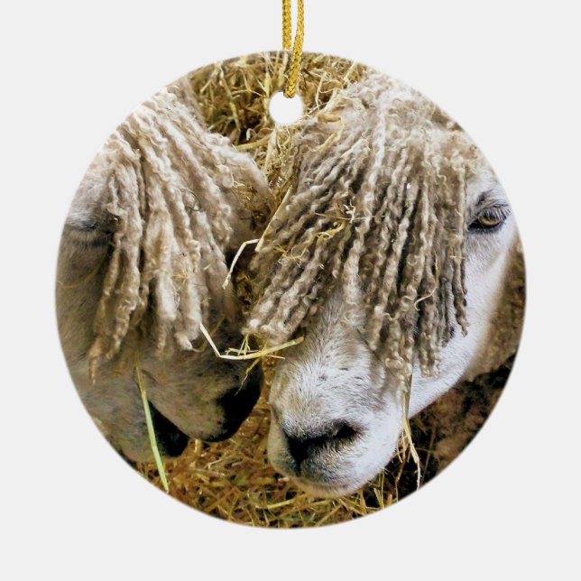 ORNEMENT ROND EN CÉRAMIQUE SHEEP (Devant)