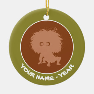 Ornement Rond En Céramique Silhouette des points