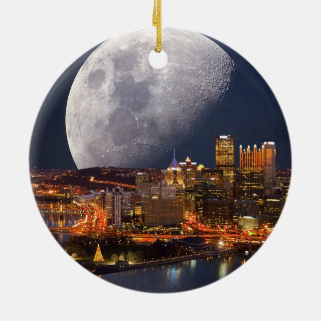 Ornement Rond En Céramique Spacey Pittsburgh (Dos)