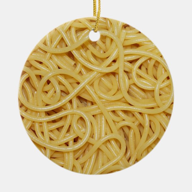 Ornement Rond En Céramique Spaghetti (Devant)
