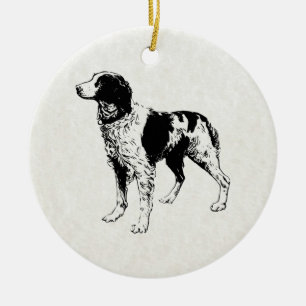 Ornement Rond En Céramique spaniel breton