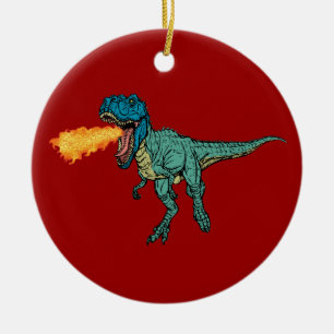 Ornement Rond En Céramique St Judeasaurus Rex par Steve Miller