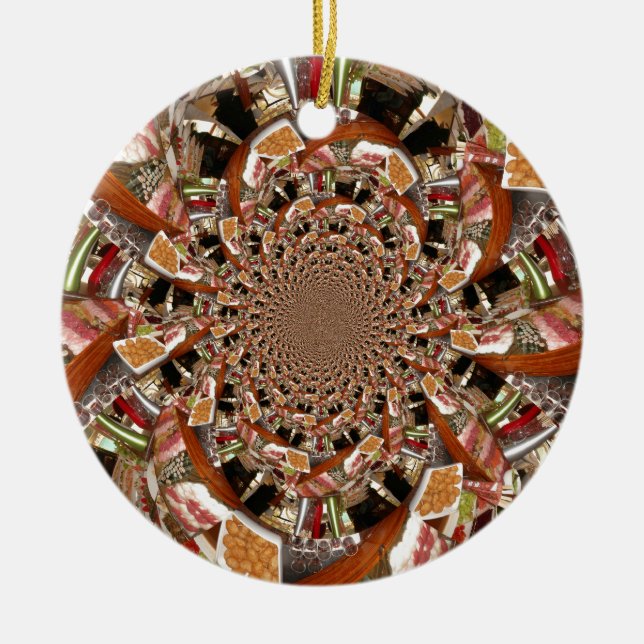 Ornement Rond En Céramique Sushi (Devant)