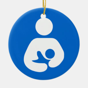 Ornement Rond En Céramique Symbole allaitant international