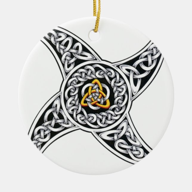 Ornement Rond En Céramique symbole de celtique-guerriers (Devant)