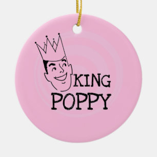 Ornement Rond En Céramique T-shirts et cadeaux King Poppy