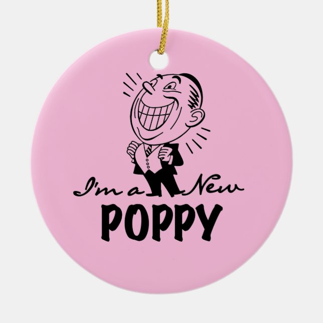Ornement Rond En Céramique T-shirts et cadeaux Smiling New Poppy (Devant)